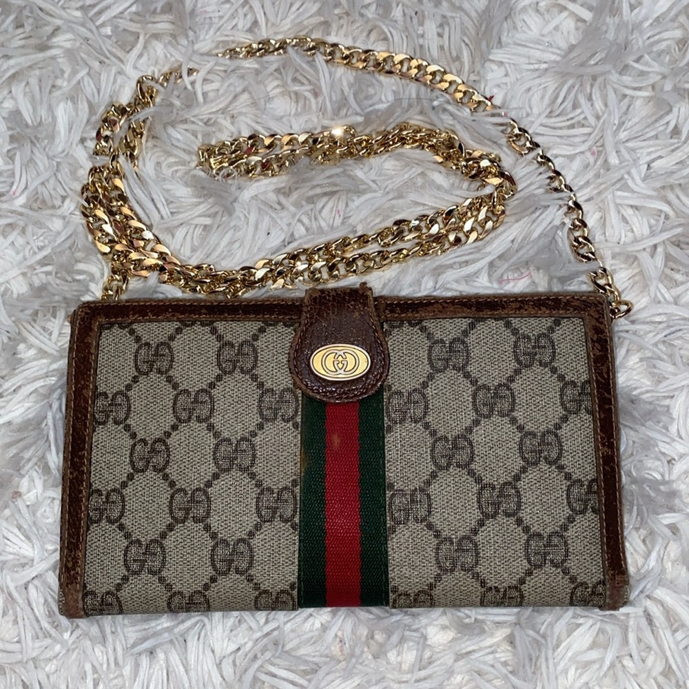 Gucci GG Monogram Long Wallet On Chain - Picture 2 of 10